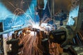 Welding Robot movement Royalty Free Stock Photo