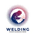 Welding service logo design concept for engineering and construction business Royalty Free Stock Photo