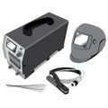 Welding set on white background. Power Tool. Royalty Free Stock Photo
