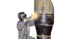 Welding steel pipe