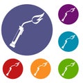 Welding torch icons set Royalty Free Stock Photo