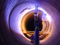 Welding in Tunnel Tube Royalty Free Stock Photo