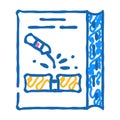welding tutorial icon doodle illustration Royalty Free Stock Photo