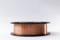Welding wire spool on a white background Royalty Free Stock Photo