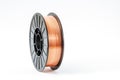 Welding wire spool on a white background Royalty Free Stock Photo