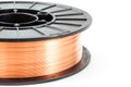Welding wire spool on a white background Royalty Free Stock Photo