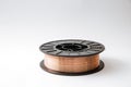 Welding wire spool on a white background Royalty Free Stock Photo