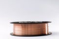 Welding wire spool on a white background Royalty Free Stock Photo