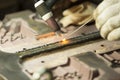 Welding work by TIG welding Royalty Free Stock Photo