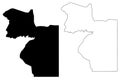 Wele-Nzas Republic of Equatorial Guinea, Provinces of Equatorial Guinea map vector illustration, scribble sketch Wele Nzas