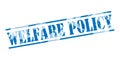 Welfare policy blue stamp Royalty Free Stock Photo