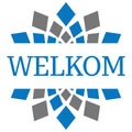 Welkom Blue Grey Circular