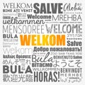 Welkom Welcome in Afrikaans word cloud