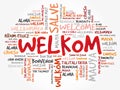 Welkom (Welcome in Afrikaans) word cloud