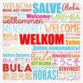 Welkom (Welcome in Afrikaans) word cloud