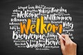 Welkom Welcome in Afrikaans word cloud