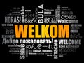 Welkom Welcome in Afrikaans word cloud