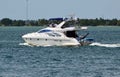 Well appointed Cabin Cruiser on the Florida Intra-Coastal Waterway Royalty Free Stock Photo