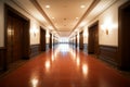 A well appointed hotel corridor with a blend of luxury and comfort