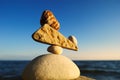 Well-balanced of pebbles Royalty Free Stock Photo