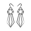 A well crafted hand drawn style icon of earrings Royalty Free Stock Photo
