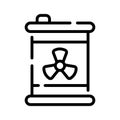 Well crafted line icon of toxic waste barrel Royalty Free Stock Photo