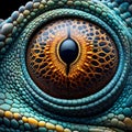 CLOSE UP IGUANA EYE Royalty Free Stock Photo