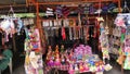 Decorated marketplace on the streets of India