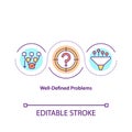 Well-defined problems concept icon