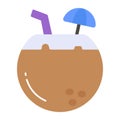A well design of coconuts water vector icon
