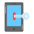 Well design vector of mobile security in trendy style, easy to use and download