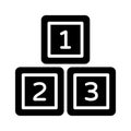A well designed glyph icon of math digits Royalty Free Stock Photo
