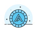 Well designed icon of Ardor coin, cryptocurrency coin vector design