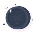 Well designed icon of Cosmos coin, cryptocurrency coin vector design