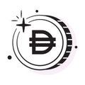 Well designed icon of Dai coin, cryptocurrency coin vector design