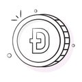 Well designed icon of Digibyte coin, cryptocurrency coin vector design