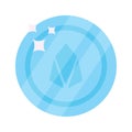 Well designed icon of EOS coin, cryptocurrency coin vector design Royalty Free Stock Photo