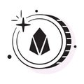 Well designed icon of EOS coin, cryptocurrency coin vector design Royalty Free Stock Photo