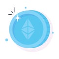 Well designed icon of ethereum coin, cryptocurrency coin vector design