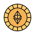 Well designed icon of ethereum coin, cryptocurrency coin vector design