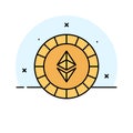 Well designed icon of ethereum coin, cryptocurrency coin vector design