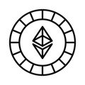 Well designed icon of ethereum coin, cryptocurrency coin vector design