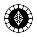 Well designed icon of ethereum coin, cryptocurrency coin vector design