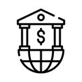 Well designed icon of global bank in trend editable style, premium vector