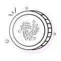 Well designed icon of IOTA coin, cryptocurrency coin vector design