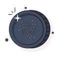 Well designed icon of IOTA coin, cryptocurrency coin vector design