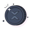Well designed icon of Xrp coin, cryptocurrency coin vector design