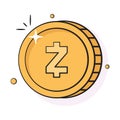 Well designed icon of Zcash coin, cryptocurrency coin vector design