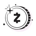 Well designed icon of Zcash coin, cryptocurrency coin vector design