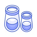 Well designed icons of test tubes, lab equipments Royalty Free Stock Photo